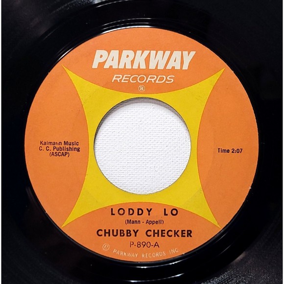 Chubby Checker ‎Vinyl 45 Loddy Lo / Hooka Tooka on Parkway VG+ R&B/Rock & Roll - Picture 1 of 2